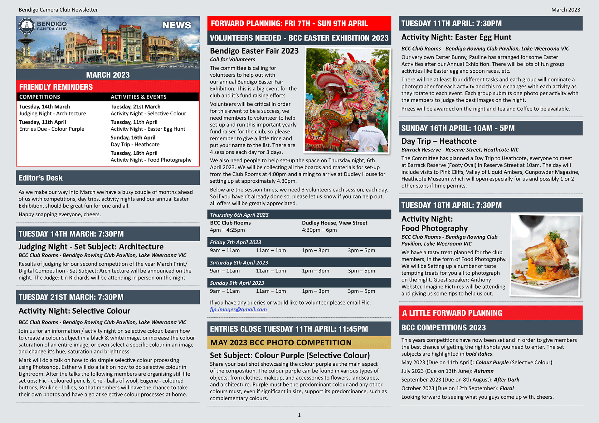 BCC Newsletter – March 2023