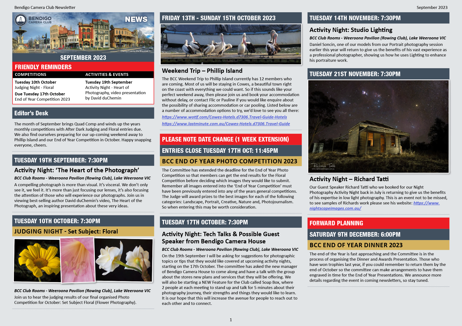 BCC Newsletter – September 2023