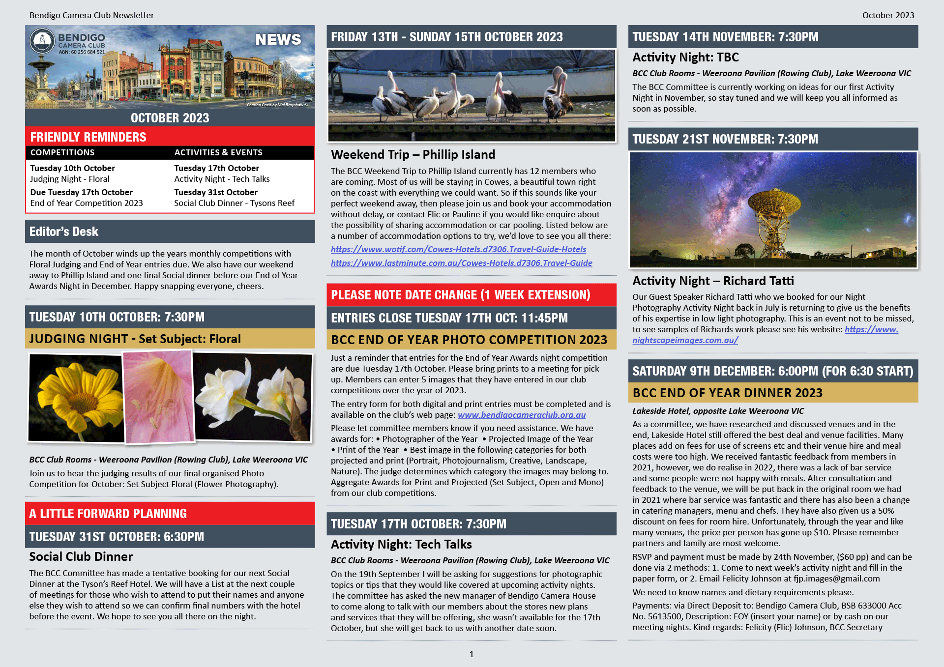 BCC Newsletter – October 2023