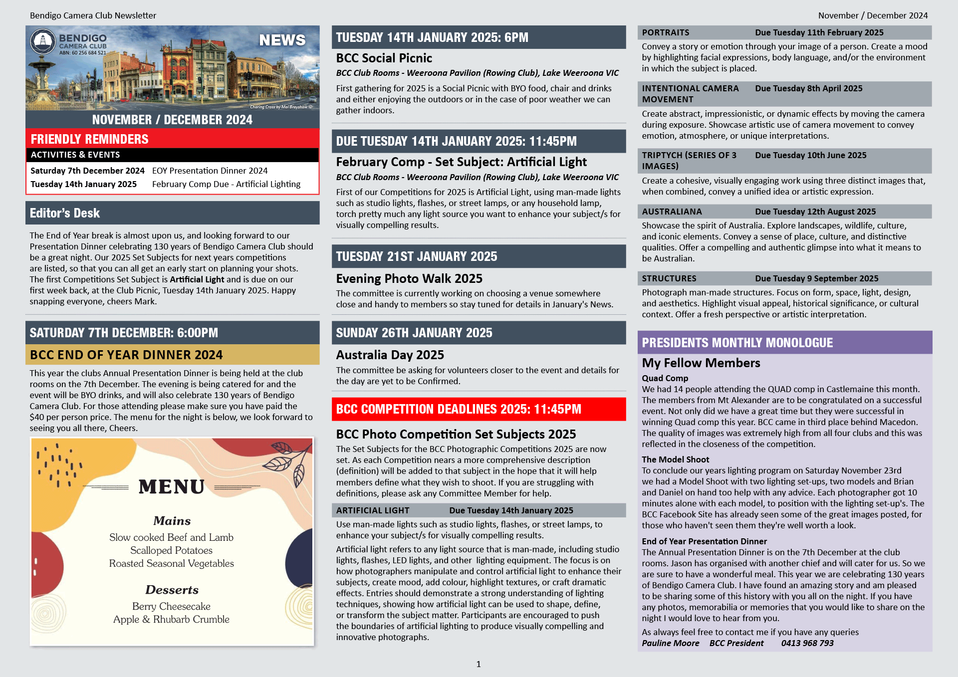 BCC Newsletter – Nov-Dec 2024